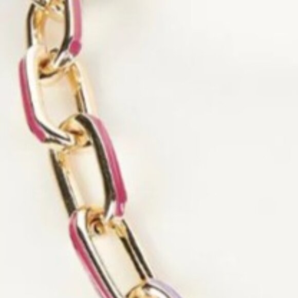 Color Edge Link Statement Necklace. NWT - Picture 3 of 4